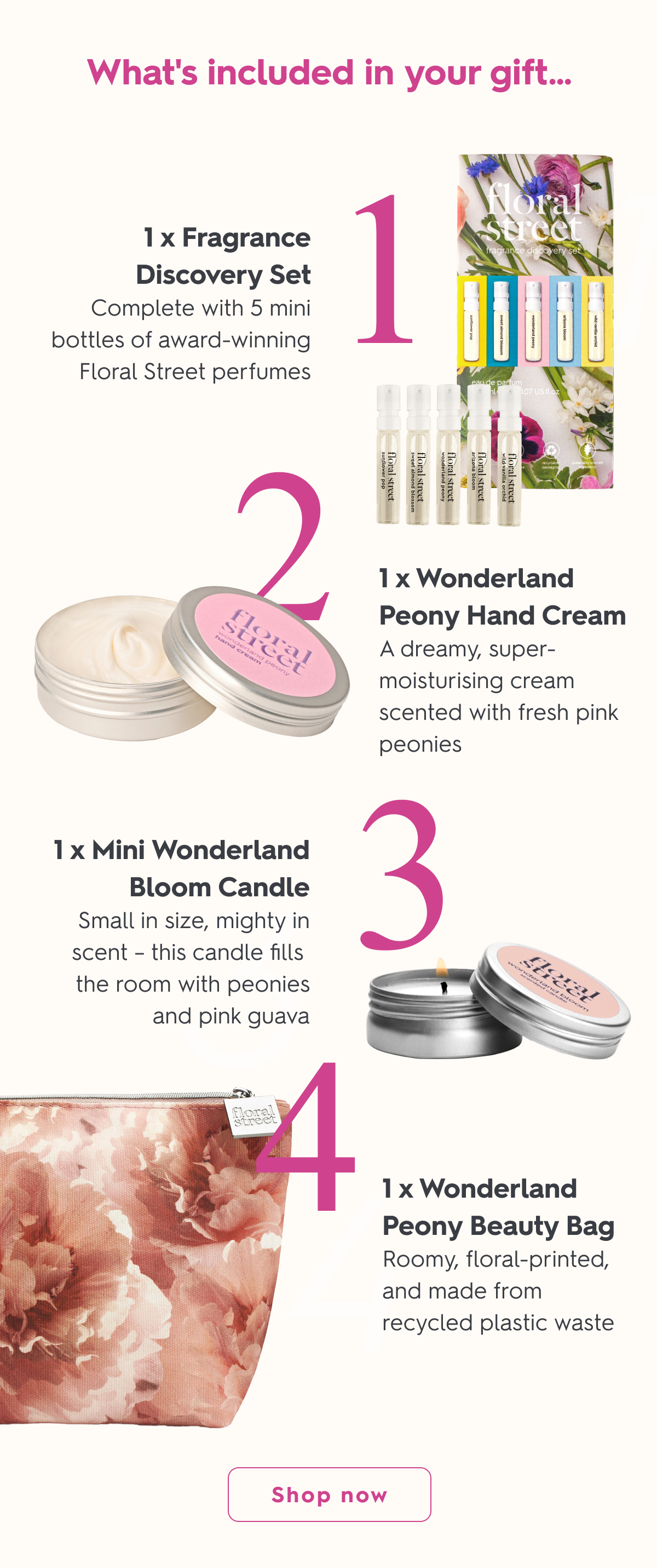What's included in your gift