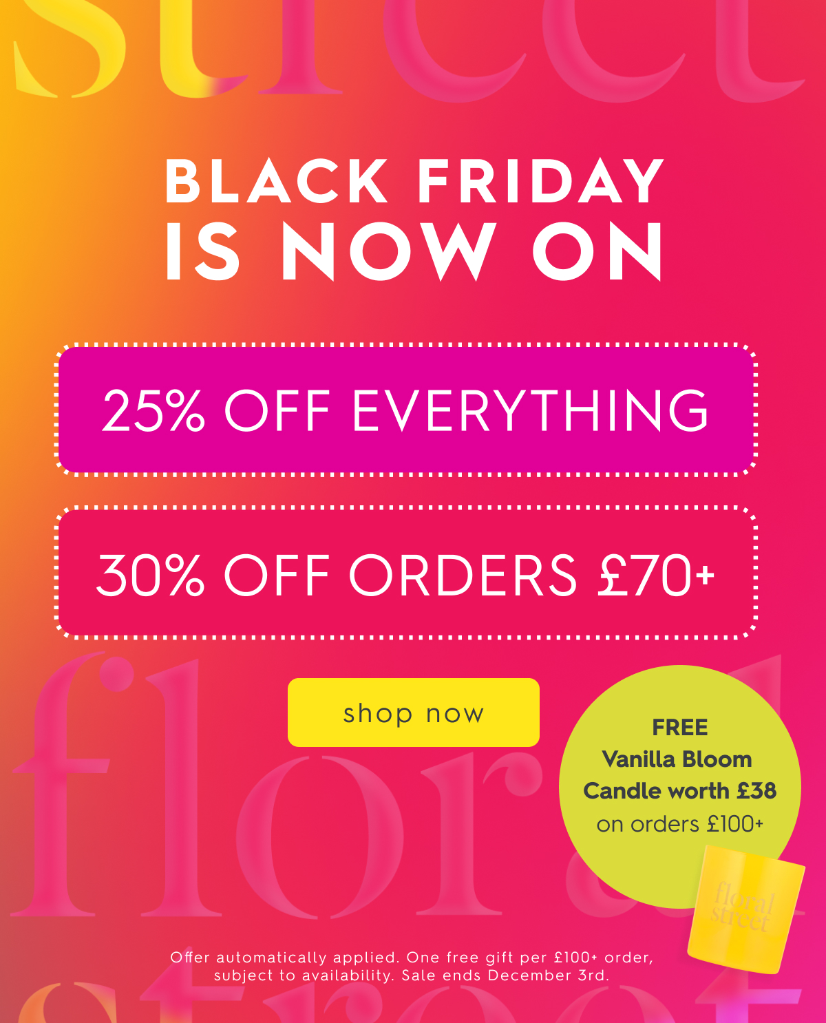 Black Friday is Now On