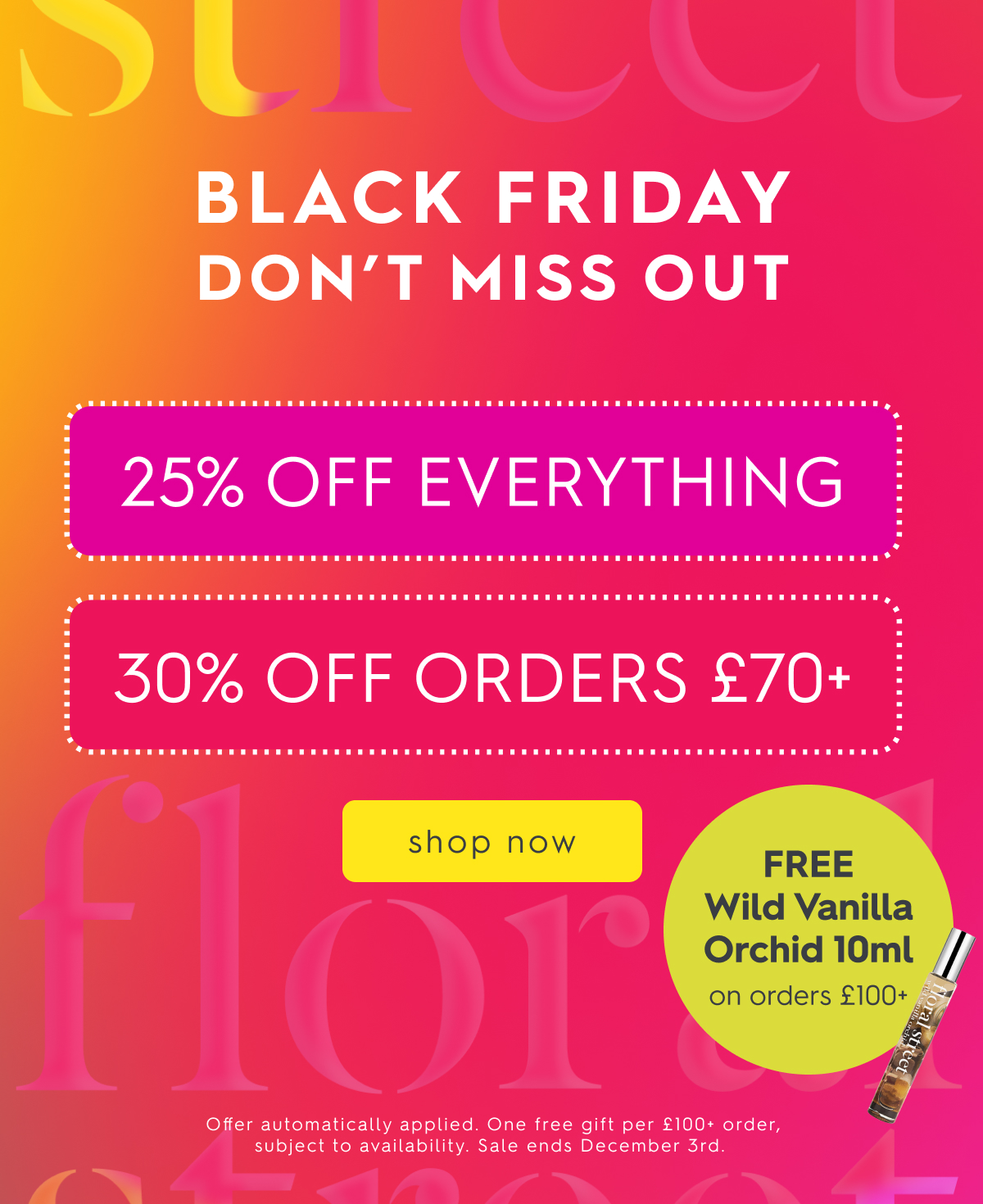 BLACK FRIDAY DON'T MISS OUT