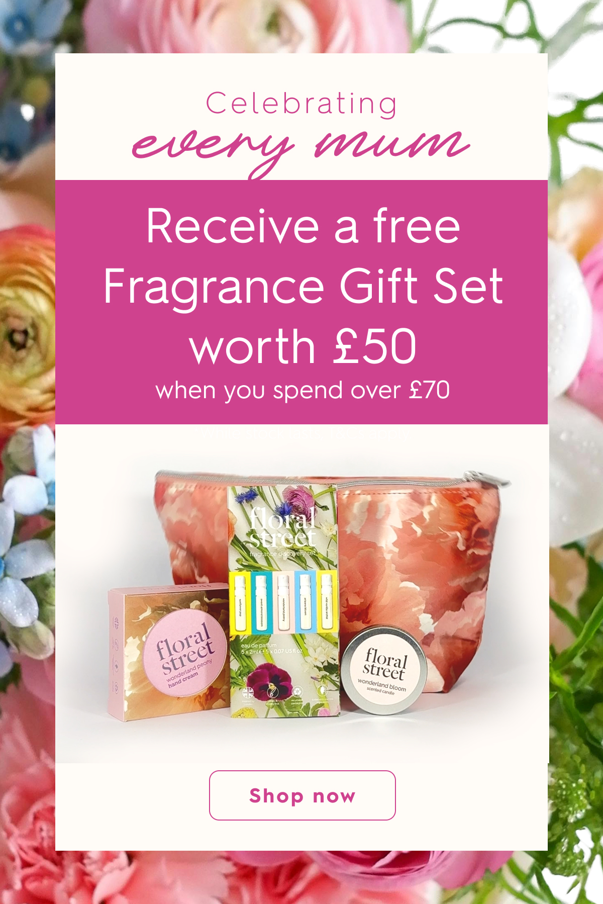 Receive a free Fragrance Gift Set worth £50+ when you spend over £70