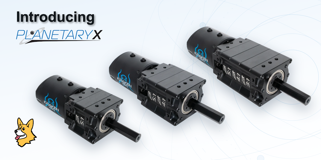 PlanetaryX gearboxes built as one, two and three stage stacks