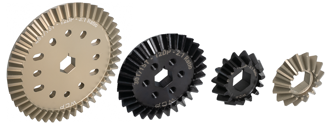 WCP bevel gears, 45T and 30T with matching pinions