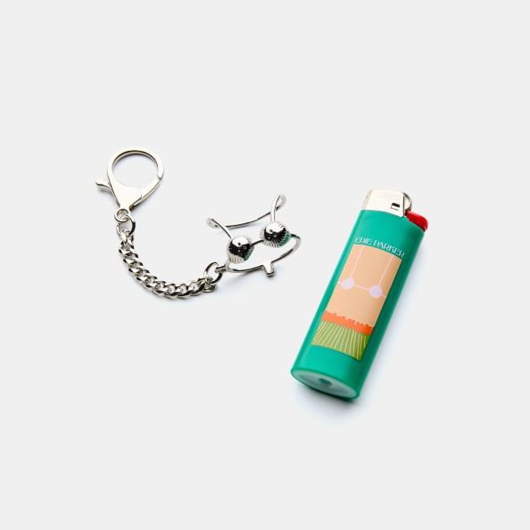lighter cover keychain in coconuts