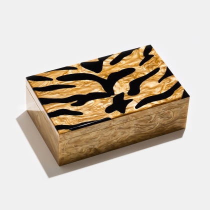 tiger stuff box in gold