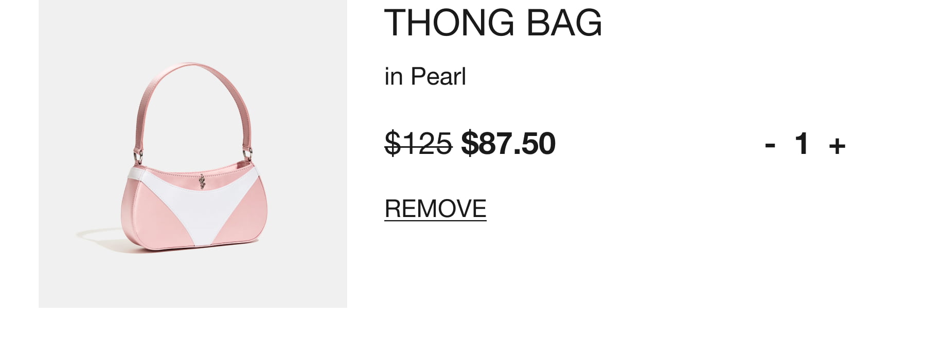 thong bag in pearl