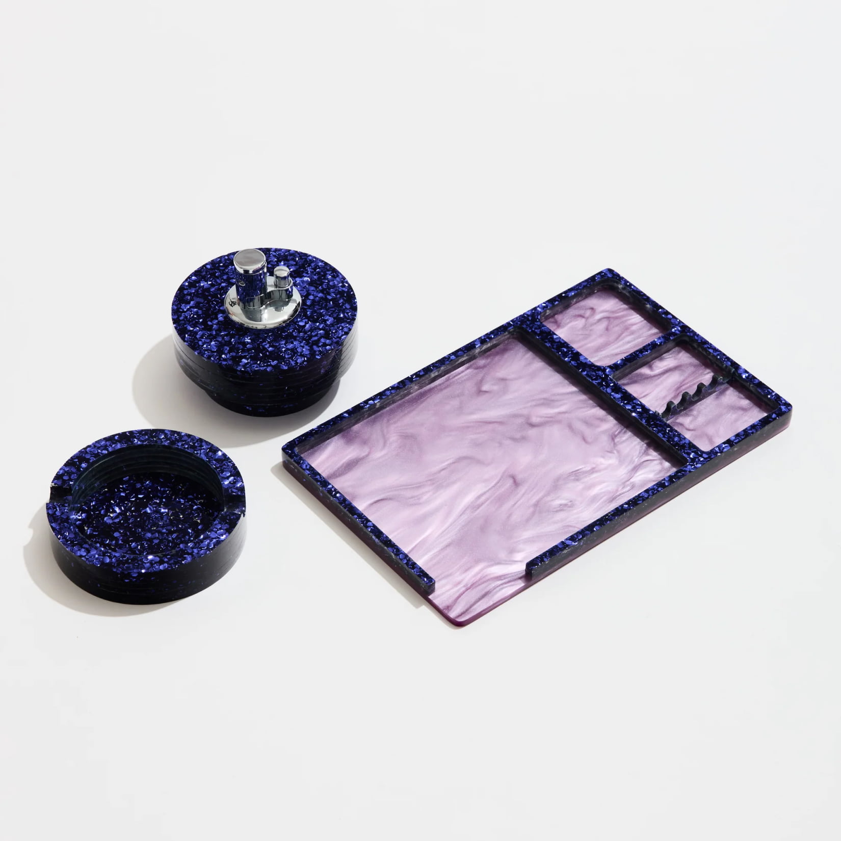 rolling tray in orchid