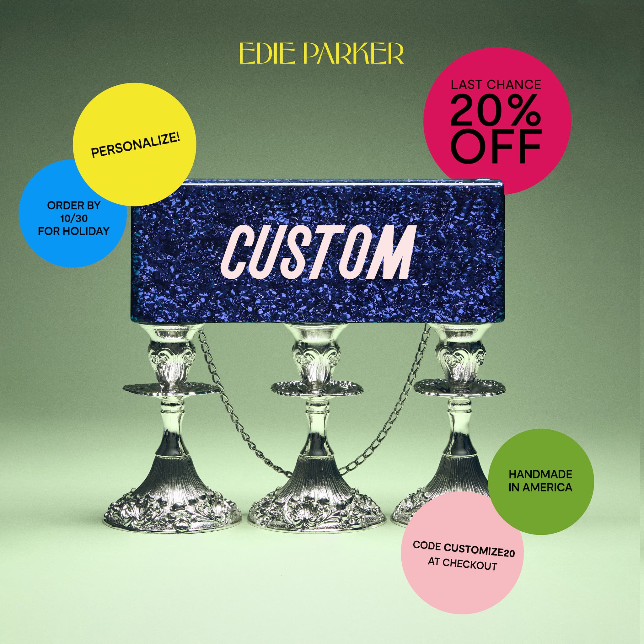 Custom Acrylic Handbag by Edie Parker 20% off Order by October 30, 2025