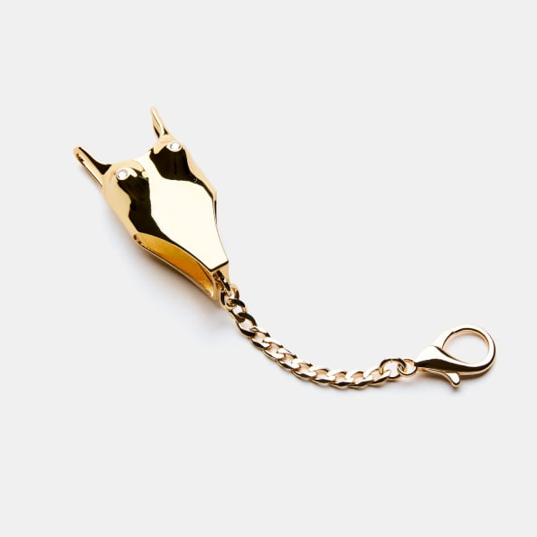 one-piece lighter cover keychain in gold