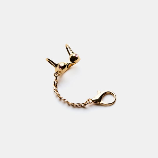 bikini lighter cover keychain in gold