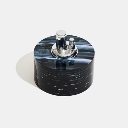 tabletop lighter in navy marble