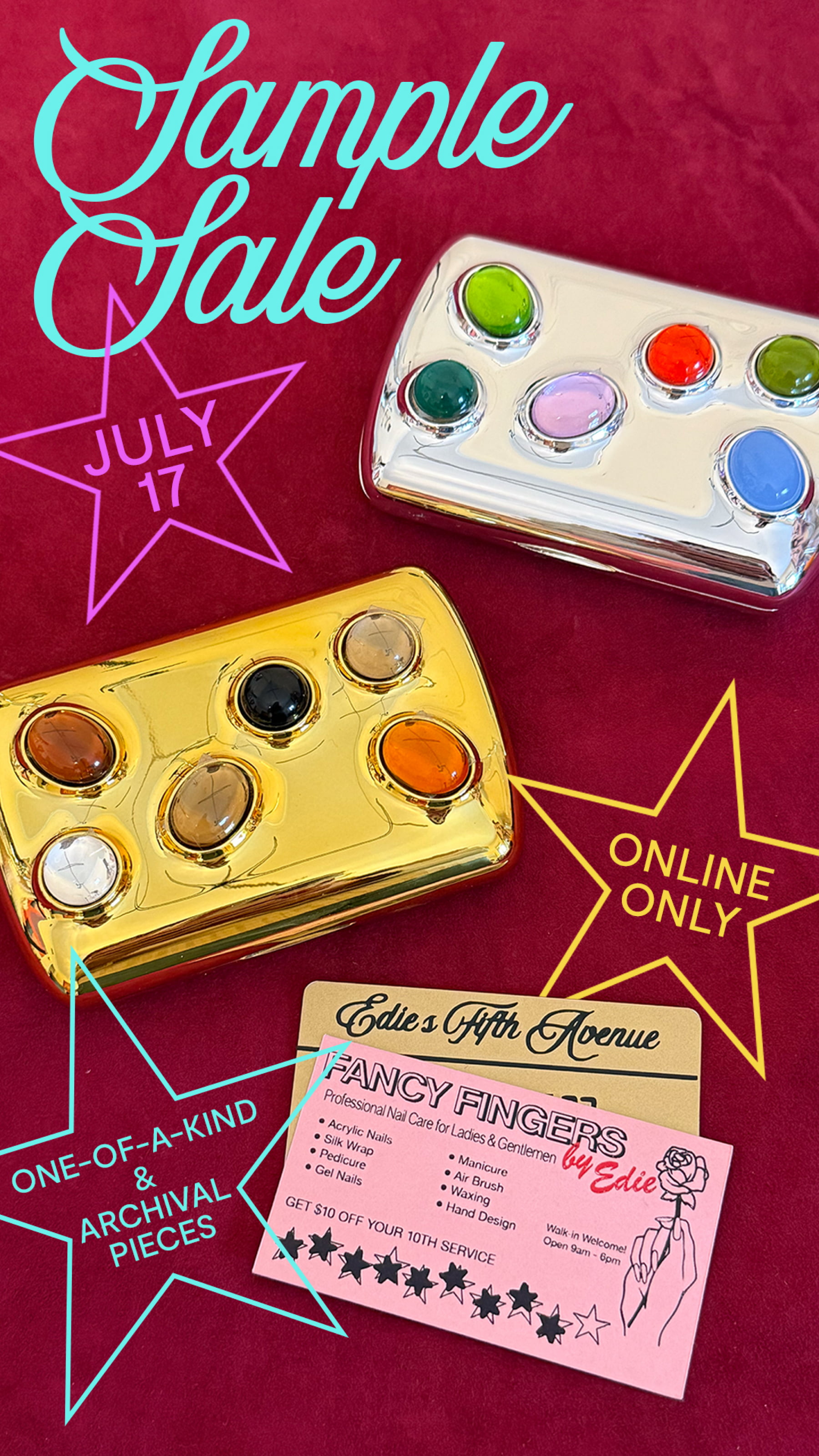 sample sale, july 17
