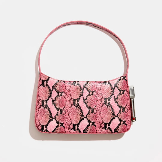 burn shoulder bag in pink python