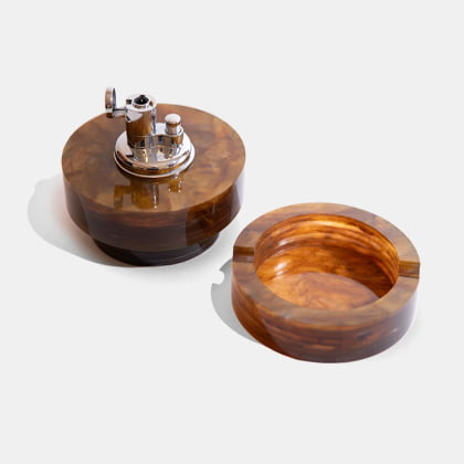 tabletop lighter in mica marble