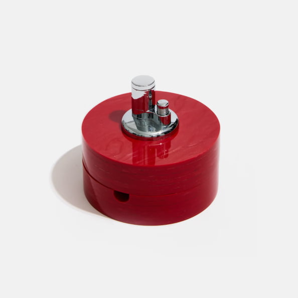 tabletop lighter in tomato pearlescent