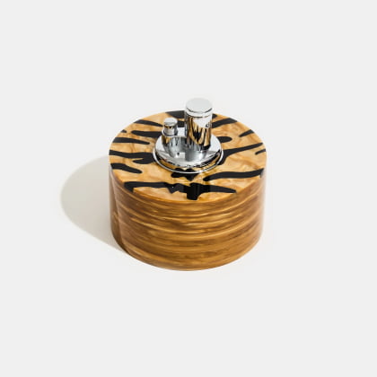 tiger tabletop lighter in gold