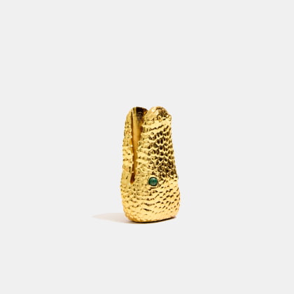 croc lighter case in gold