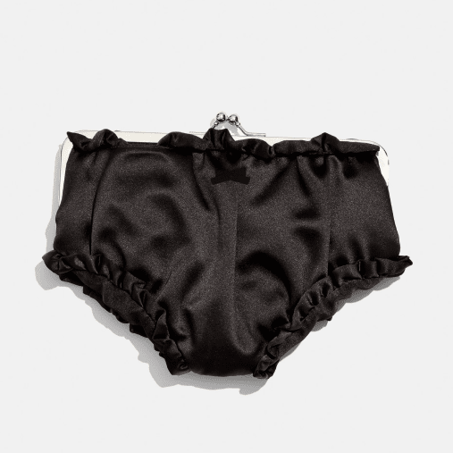 undies pouch black satin