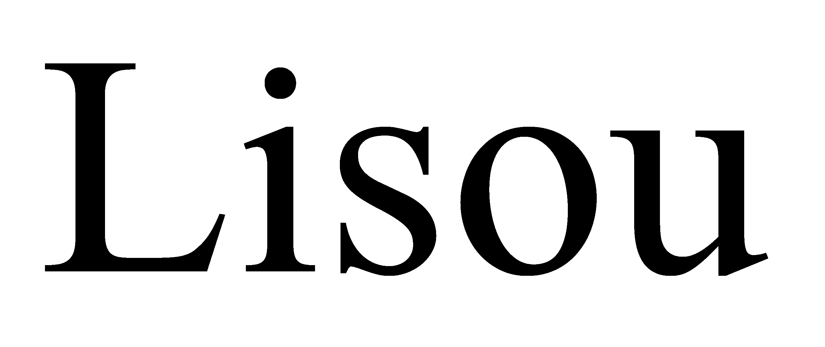 Lisou Black and white logo header