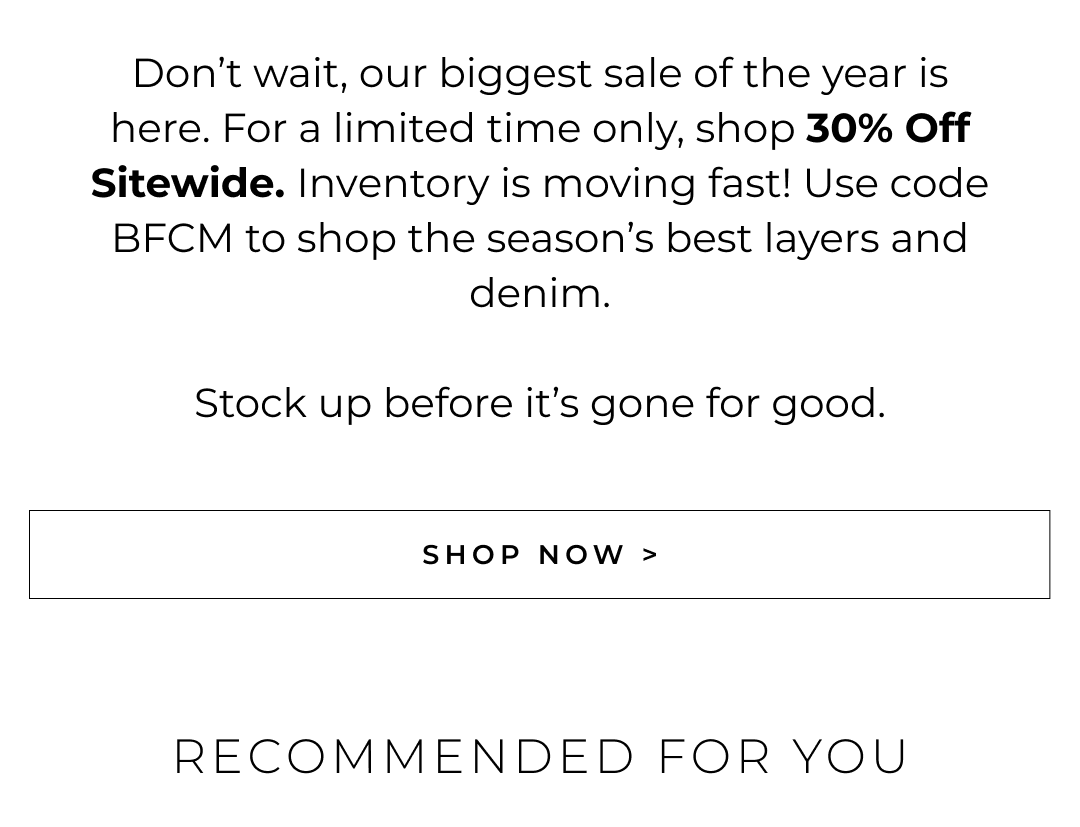 Unlock 30% Off Sitewide
