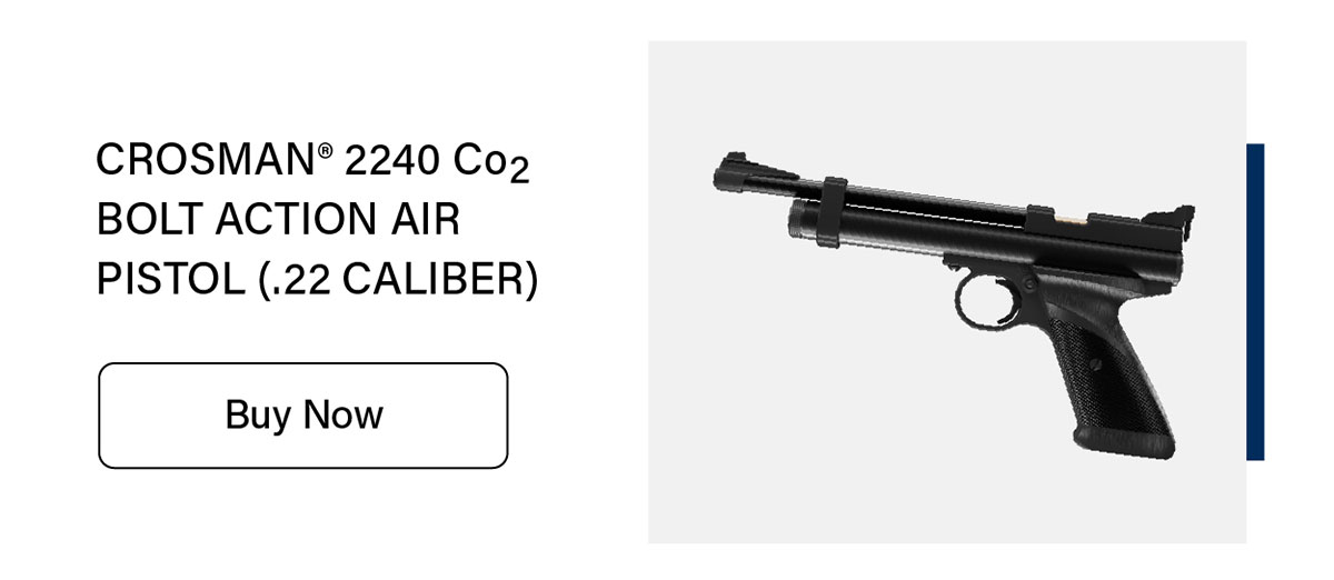 CROSMAN&reg; 2240 Co2 BOLT ACTION AIR PISTOL (.22 CALIBER)