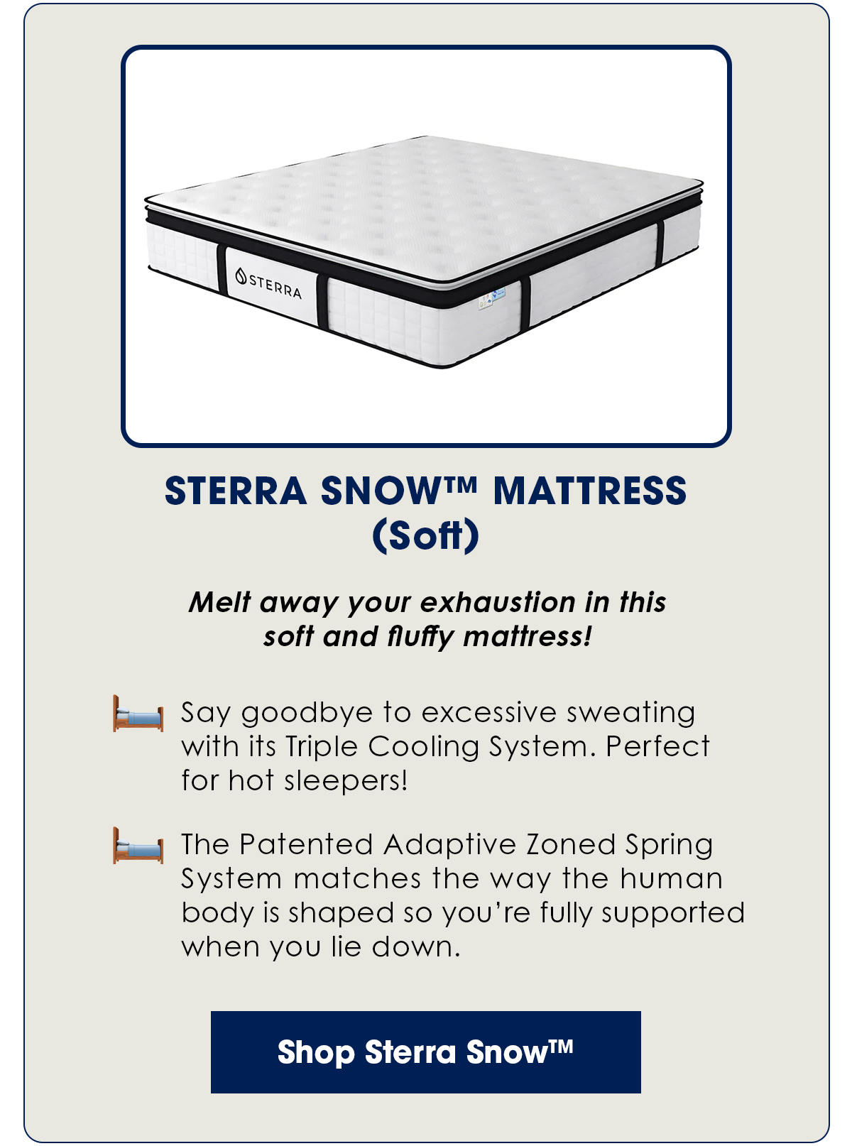 Introducing Sterra Mattresses! Sterra