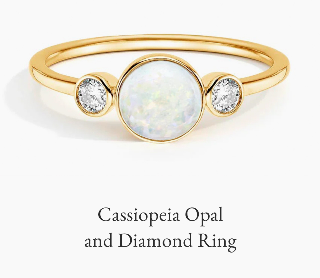 Cassiopeia Opal and Diamond Ring
