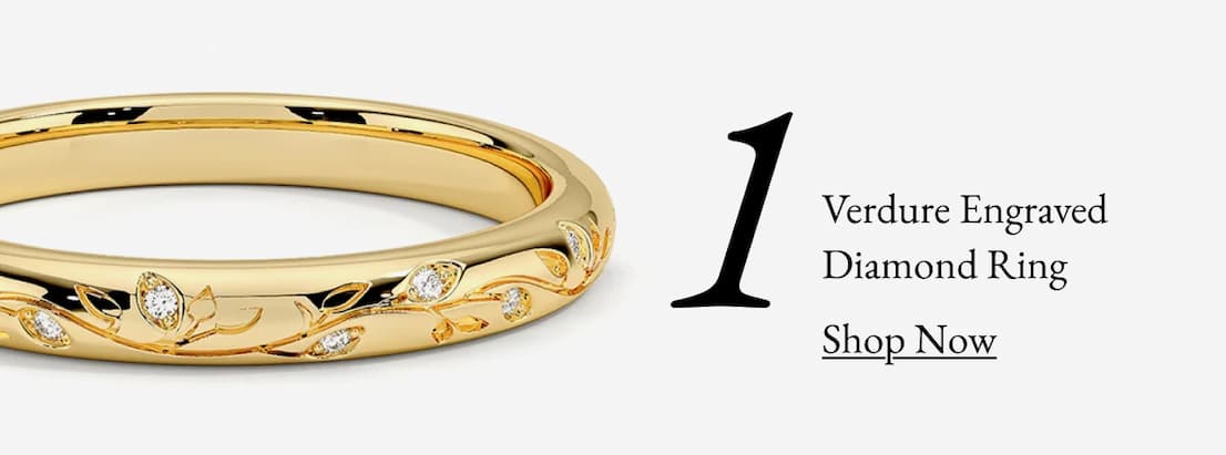 Verdure Engraved Diamond Ring