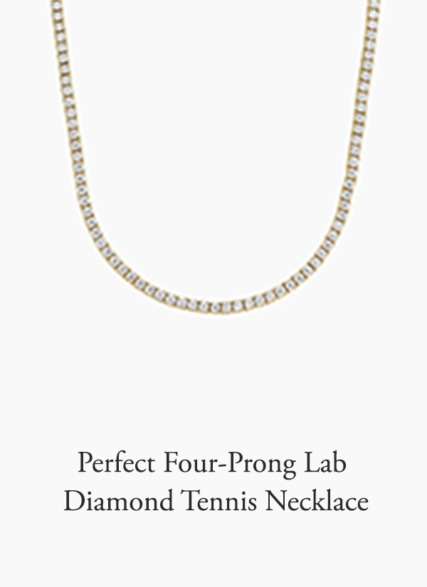 Perfect Four-Prong Lab Diamond Tennis Necklace