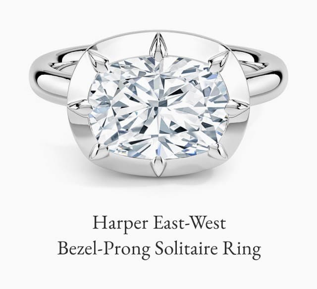 Harper East-West Bezel-Prong Solitaire Ring