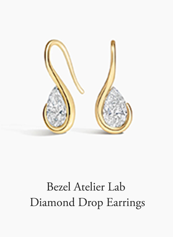 Bezel Atelier Lab Diamond Drop Earrings