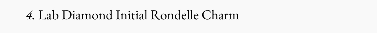 Lab Diamond Initial Rondelle Charm