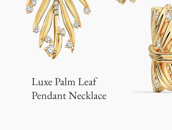 Luxe Palm Leaf Pendant Necklace
