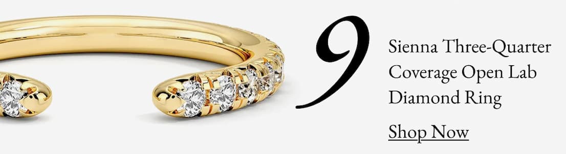 Sienna Three-Quarter Coverage Open Lab Diamond Ring