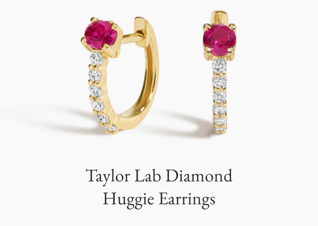 Taylor Lab Diamond Huggie Earrings