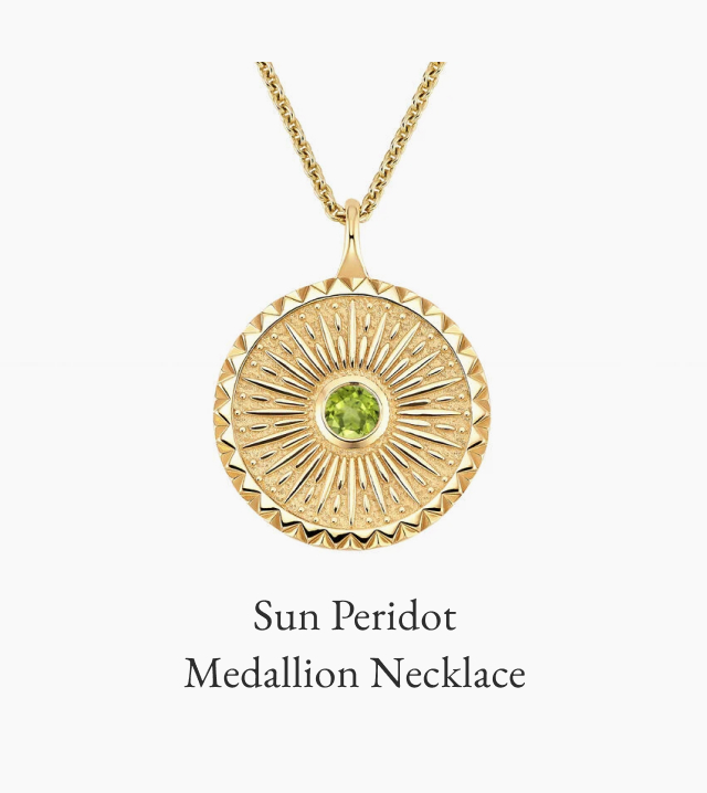 Sun Peridot Medallion Necklace
