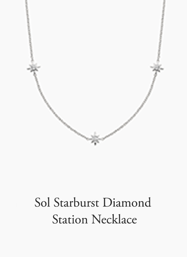 Sol Starburst Diamond Station Necklace