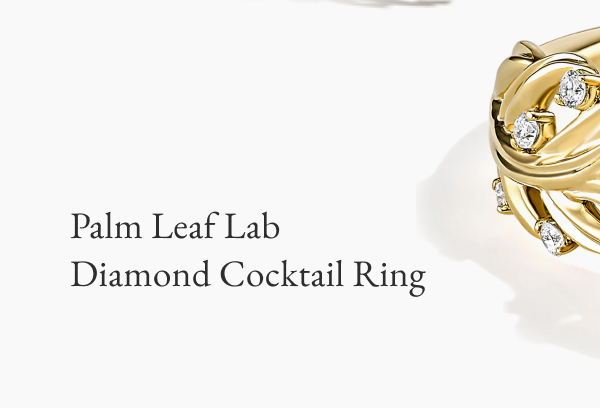 Palm Leaf Lab Diamond Cocktail Ring