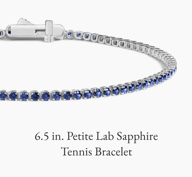 6.5 in. Petite Lab Sapphire Tennis Bracelet