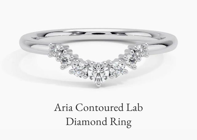 Aria Contoured Lab Diamond Ring