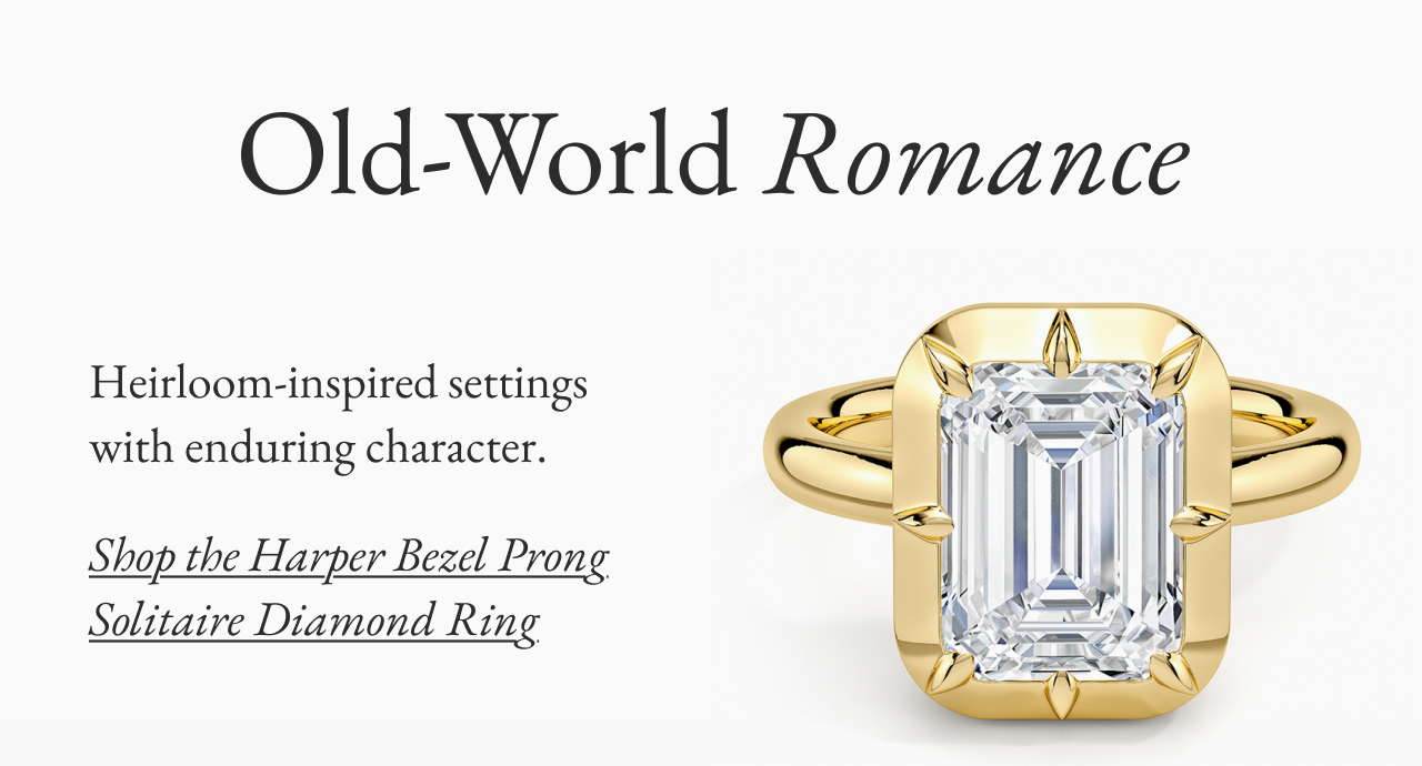 Shop the Harper Bezel Prong Solitaire Diamond Ring