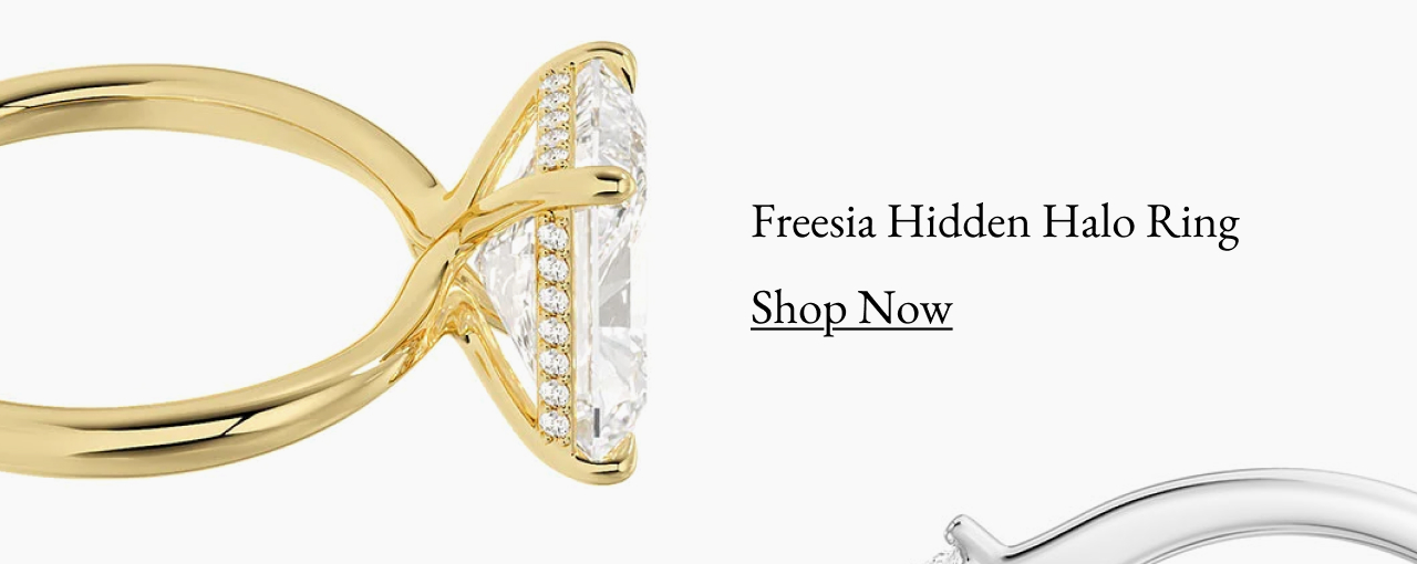 Freesia Hidden Halo Ring