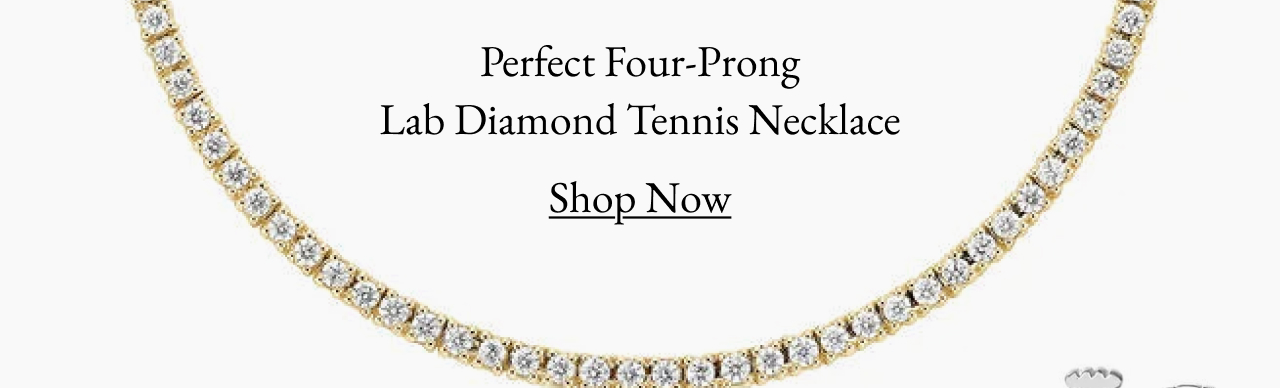  Perfect Four-Prong Lab Diamond Tennis Necklace