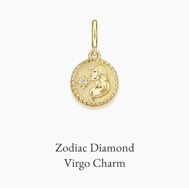 Zodiac Diamond Virgo Charm