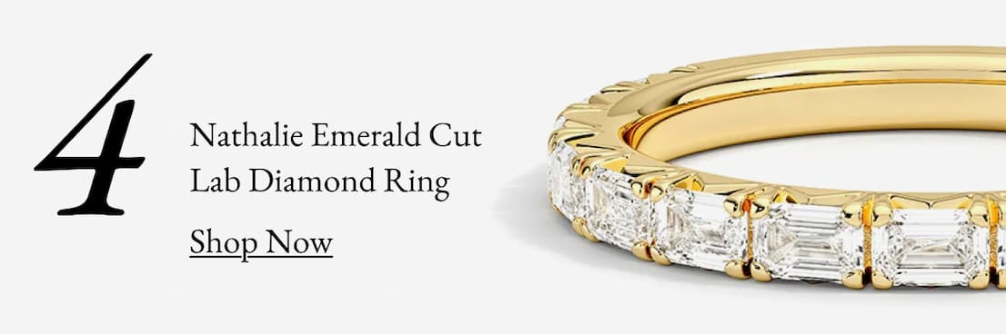 Nathalie Emerald Cut Lab Diamond Ring