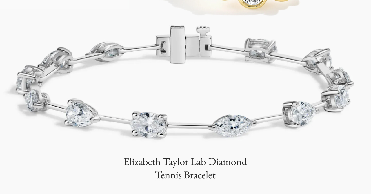 Elizabeth Taylor Lab Diamond Tennis Bracelet