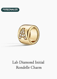 Lab Diamond Initial Rondelle Charm