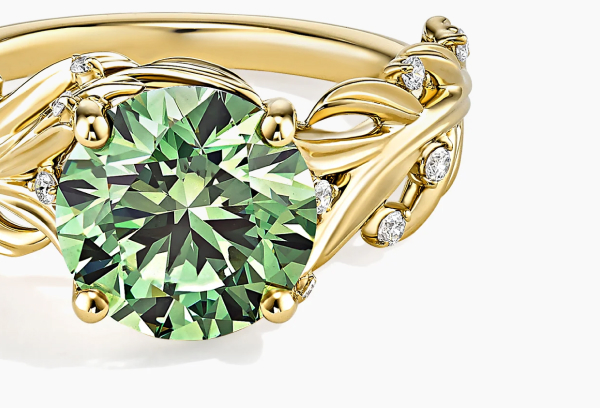 Palm Leaf Lab Diamond Cocktail Ring