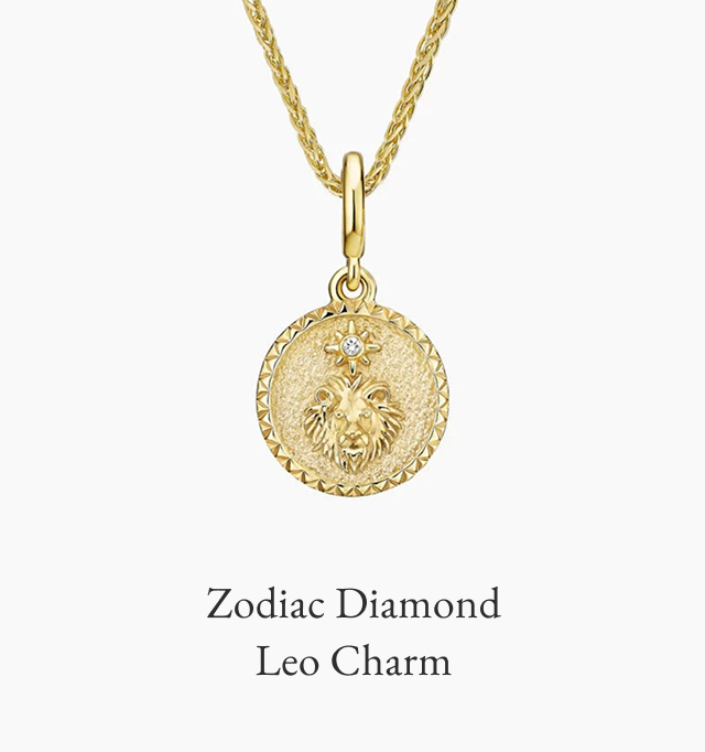 Zodiac Diamond Leo Charm
