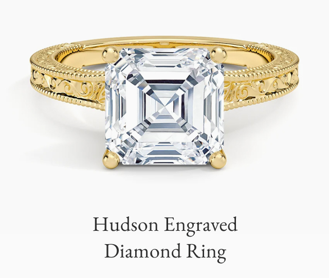 Hudson Engraved Diamond Ring