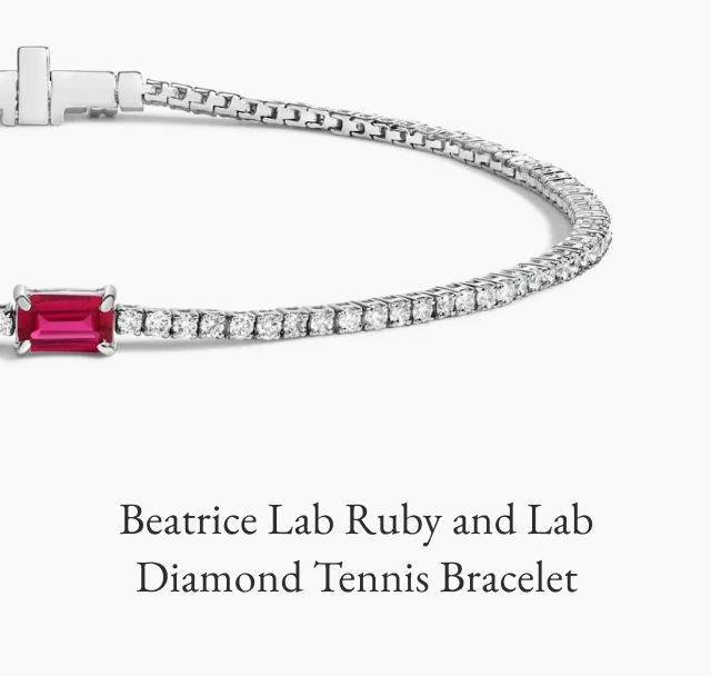 Beatrice Lab Ruby and Lab Diamond Tennis Bracelet